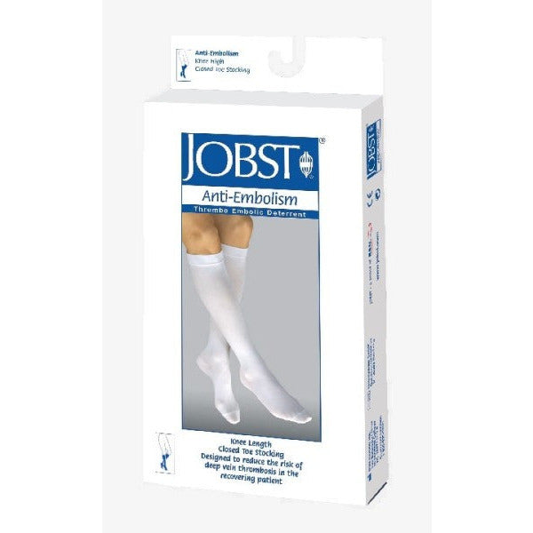 JOBST ® مضاد للانسداد 18 مم زئبقي، عالي الركبة، مغلق عند الأصابع، صندوق