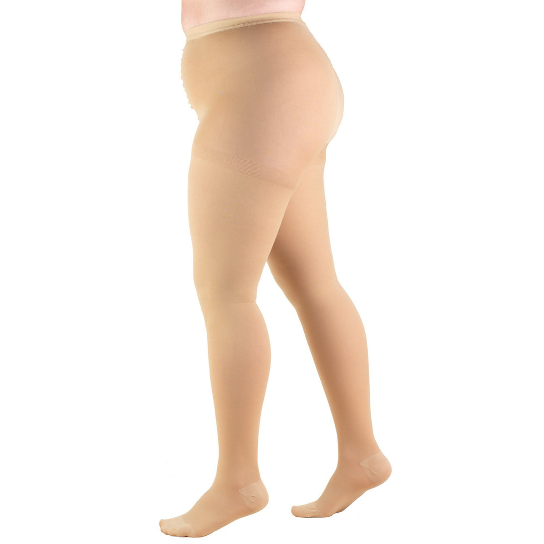 Meia-calça feminina Truform 20-30 mmHg plus size, bege