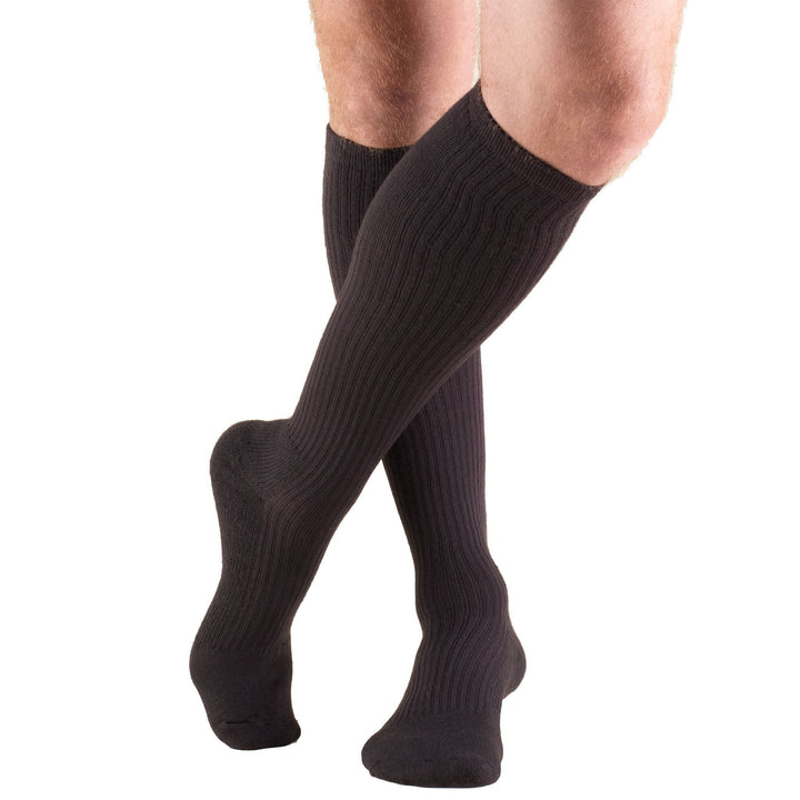 Truform Men's Cushion 15-20 mmHg Knee High, Brown