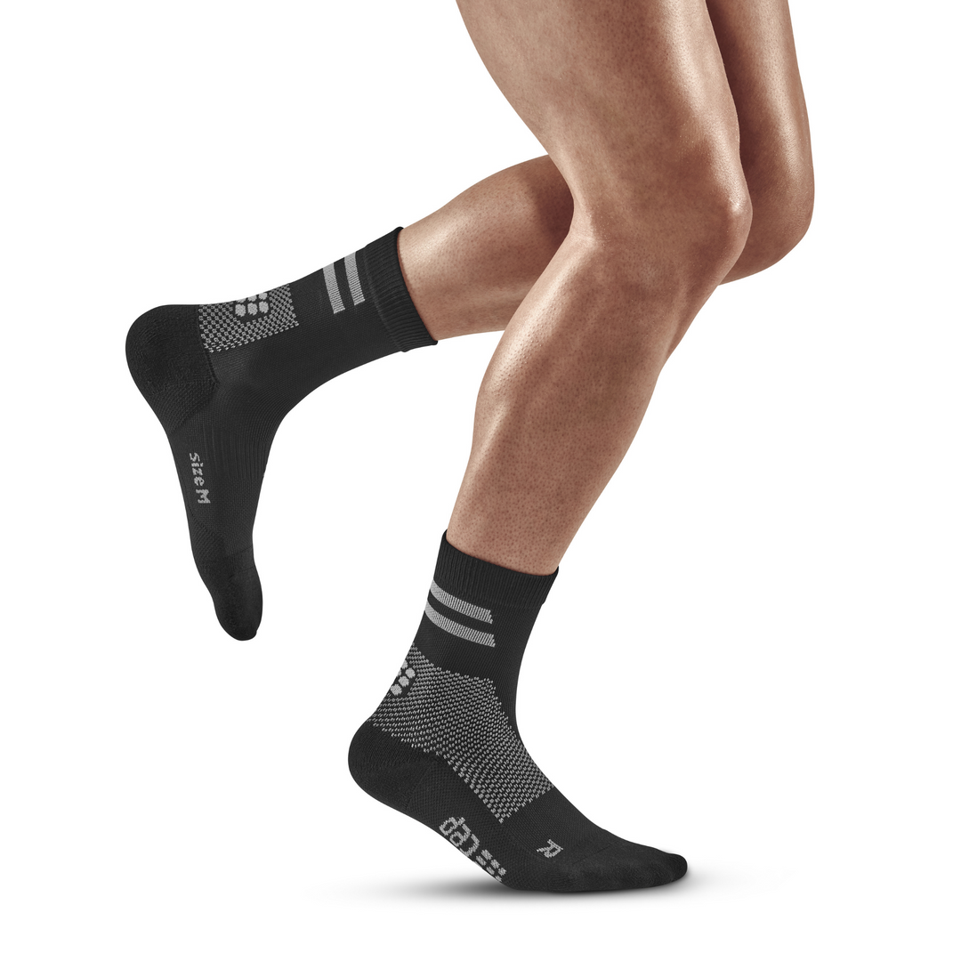 Training Mid Cut Compression Socks, Men, Black Training