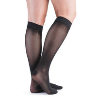 VenActive Women's Premium Sheer 20-30 mmHg Knee Highs, Black, Back
