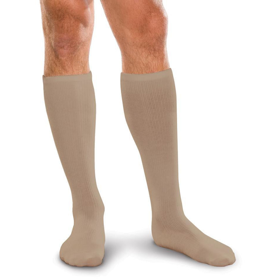 Calcetines de compresión hasta la rodilla Core-Spun 20-30 mmHg, color caqui