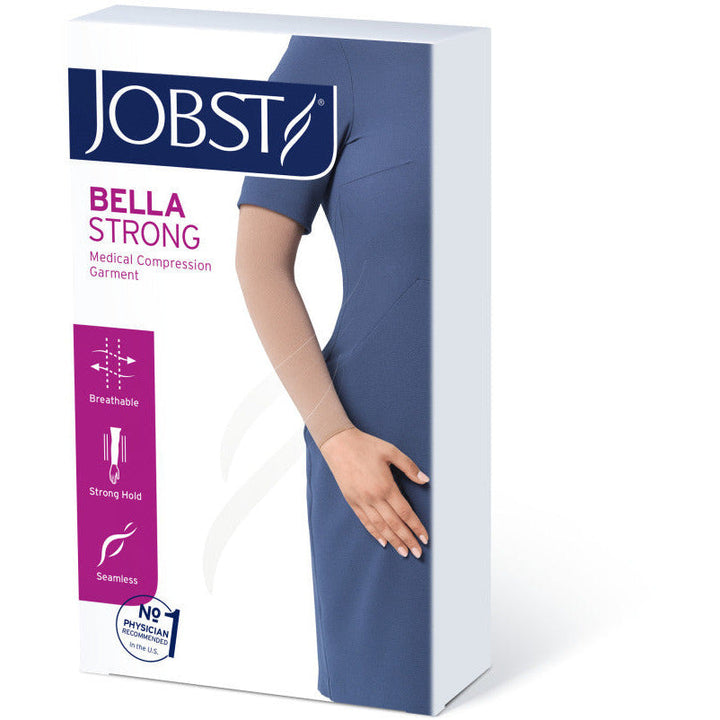 Manga de brazo JOBST ® Bella Strong de 30-40 mmHg con banda superior de silicona