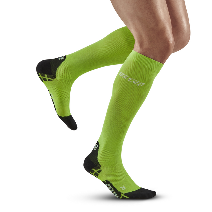 Chaussettes de compression hautes ultralégères, homme, vert flash