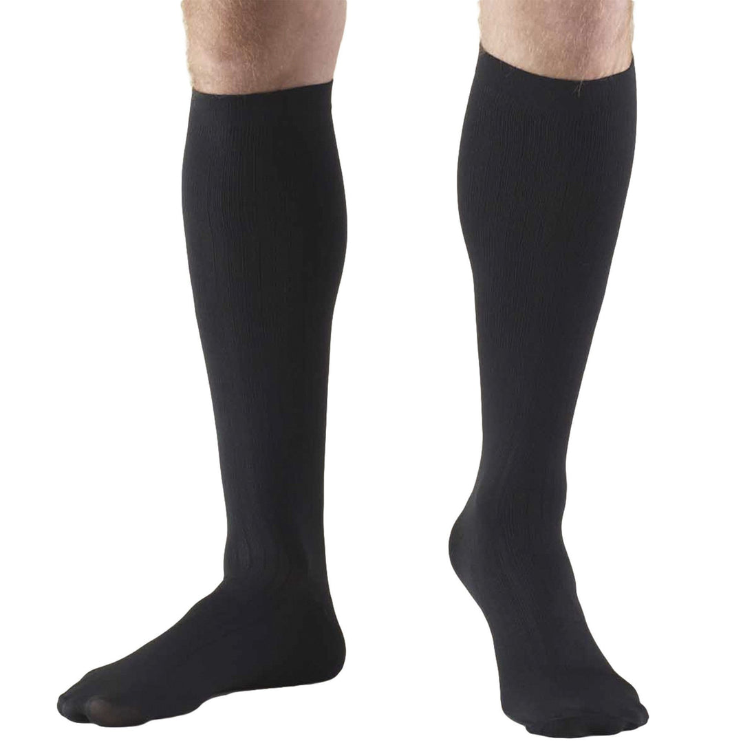 Truform Vestido para hombre 8-15 mmHg hasta la rodilla, negro