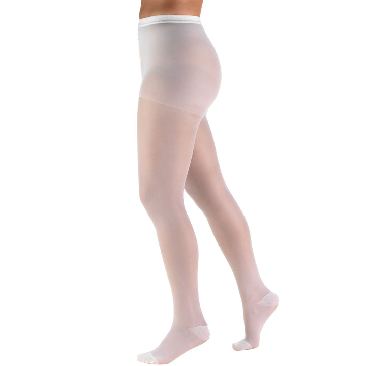 Meia-calça feminina Truform Lites 15-20 mmHg, branca