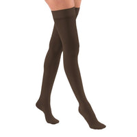 JOBST® UltraSheer Women's 15-20 mmHg Diamond Thigh High w/ Silicone Dotted Top Band, Espresso