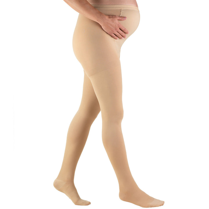 Truform Collants de maternité pour femme 20-30 mmHg Beige