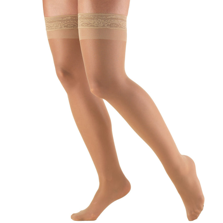 Truform Lites Women's 8-15 mmHg Thigh High, Beige