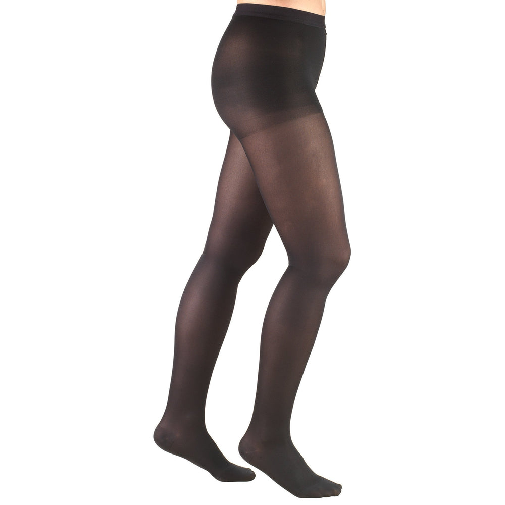 Truform Opaque Collants 20-30 mmHg pour femme, noir