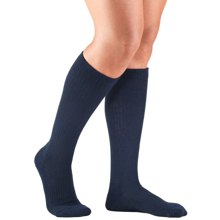 Truform Women's Cushion 15-20 mmHg Knee High, Navy