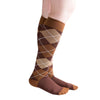 VenaCouture Women's Bold Argyle 15-20 mmHg Compression Sock, Chestnut