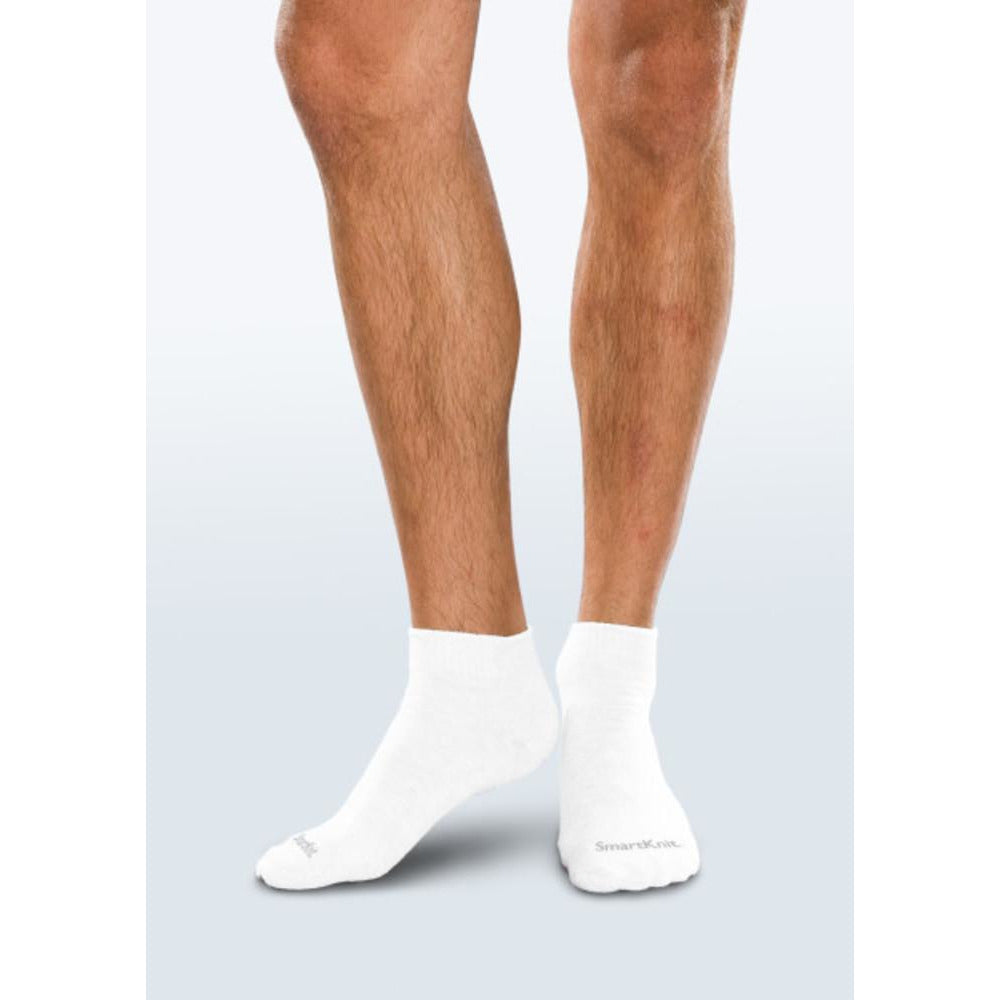 Calcetines cortos de running Smartknitactive sin costuras, blanco