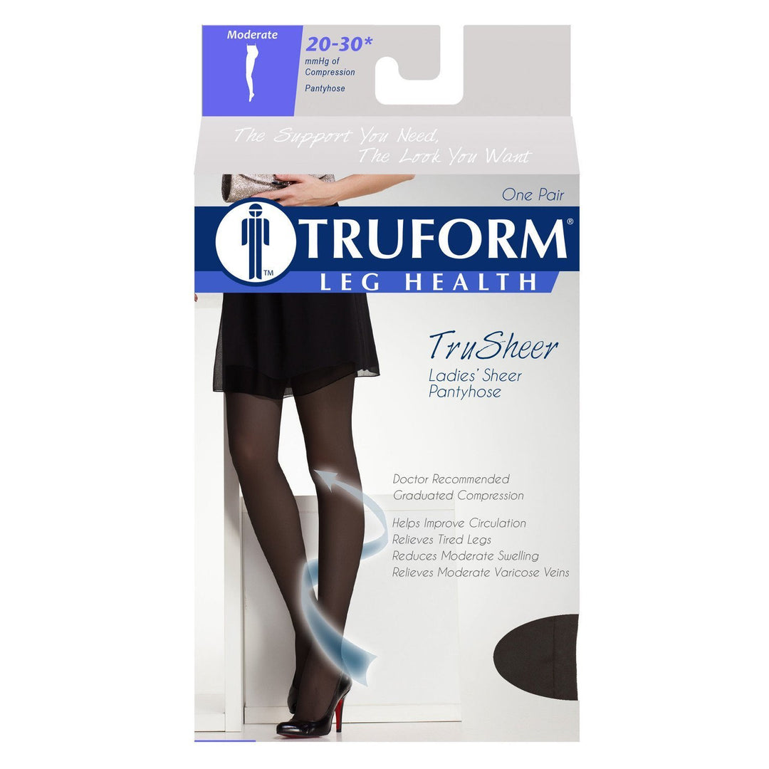 Meia-calça feminina Truform TruSheer 20-30 mmHg