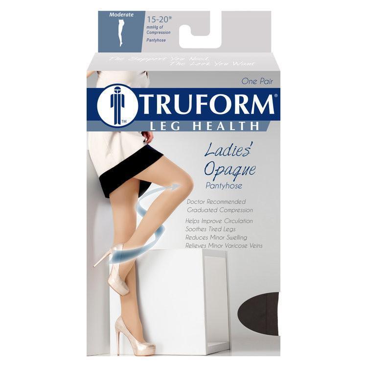 Truform Opaque Women's 15-20 mmHg Pantyhose