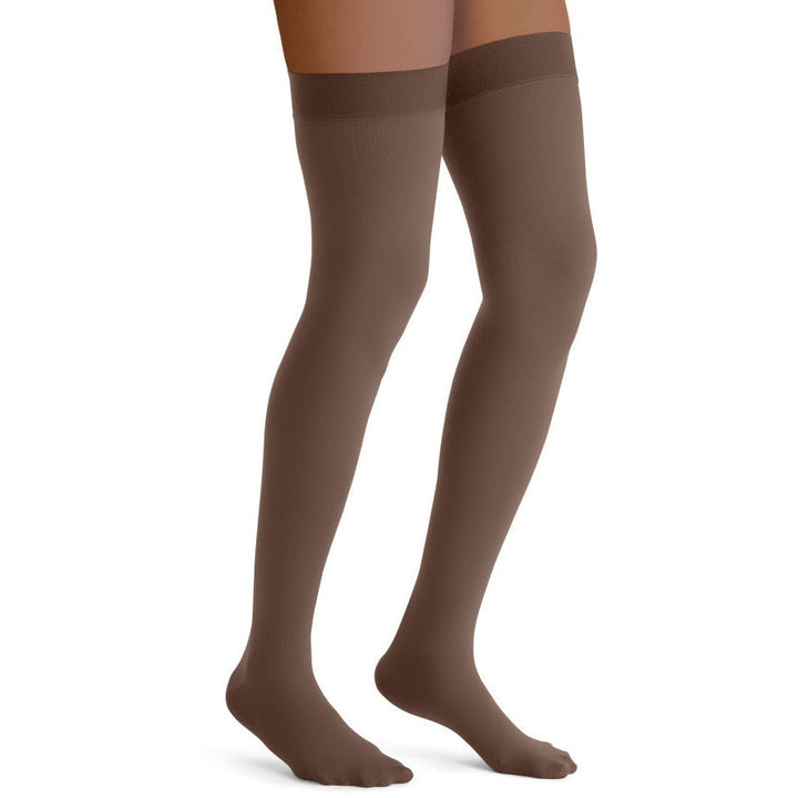 JOBST® Opaque Women's 20-30 mmHg Thigh High w/ Silicone Dotted Top Band, Espresso