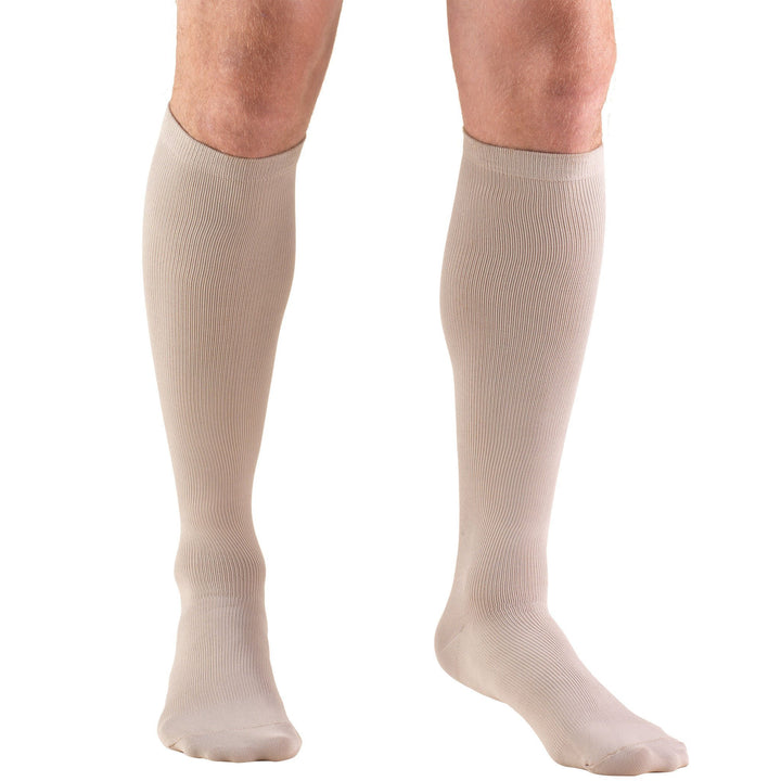 Truform Men's Dress 15-20 mmHg Knee High, Tan