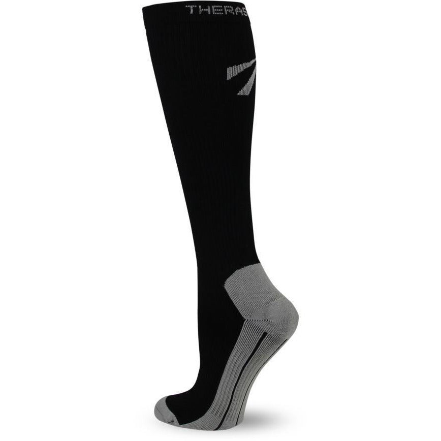 Chaussettes de compression de récupération athlétique TheraSport 15-20 mmHg, noires